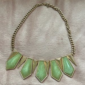 Mint Lucite Statement Necklace.